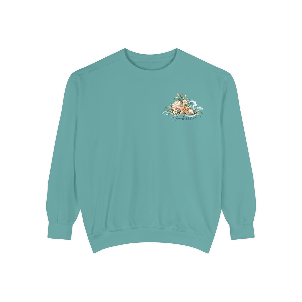 Deep Waters | Isaiah 43:2 Coastal Faith Crewneck