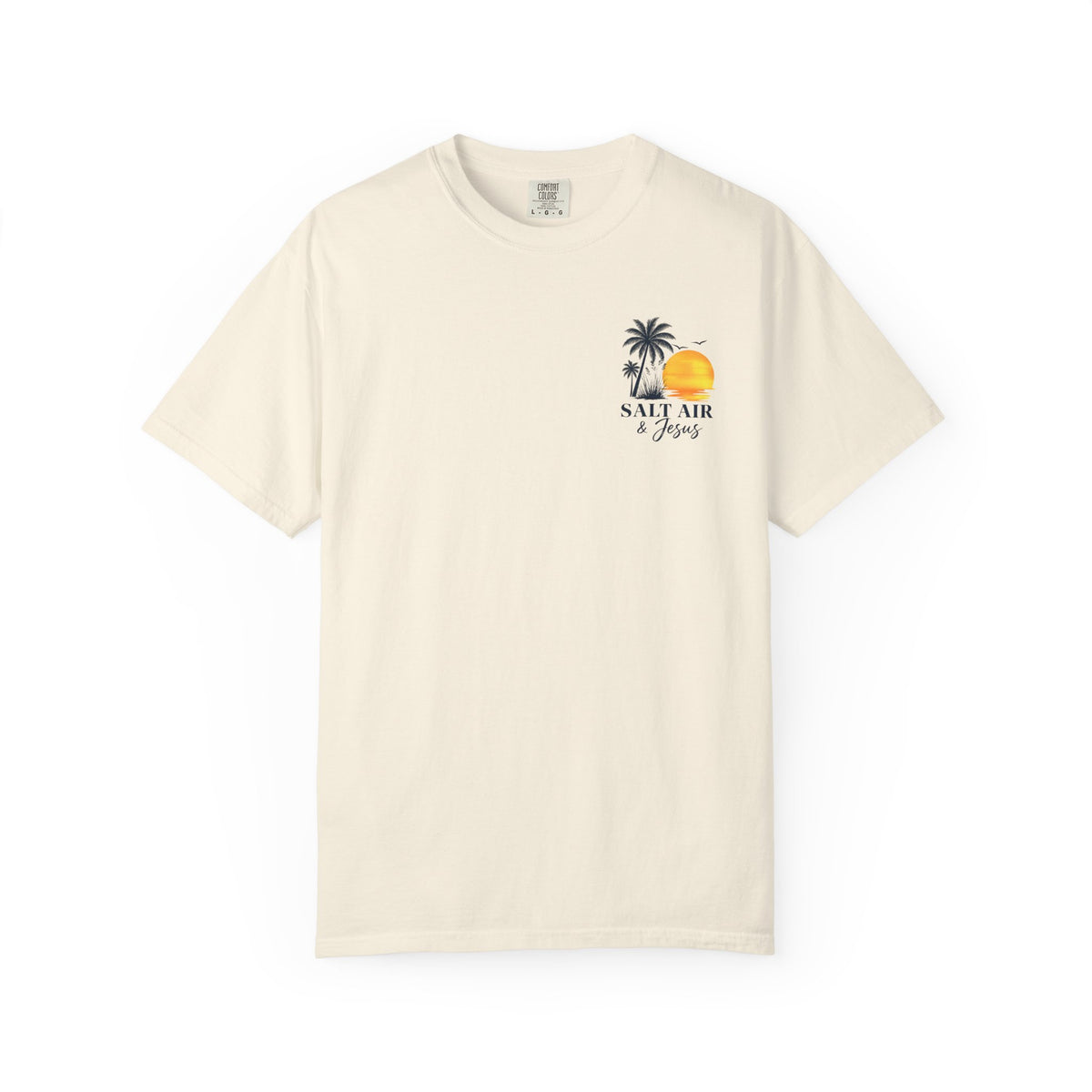 Salt Air & Jesus™ Coastal Faith Comfort Colors Tee | Christian Beach Shirt | Salty Hair Steady Faith Graphic Tee