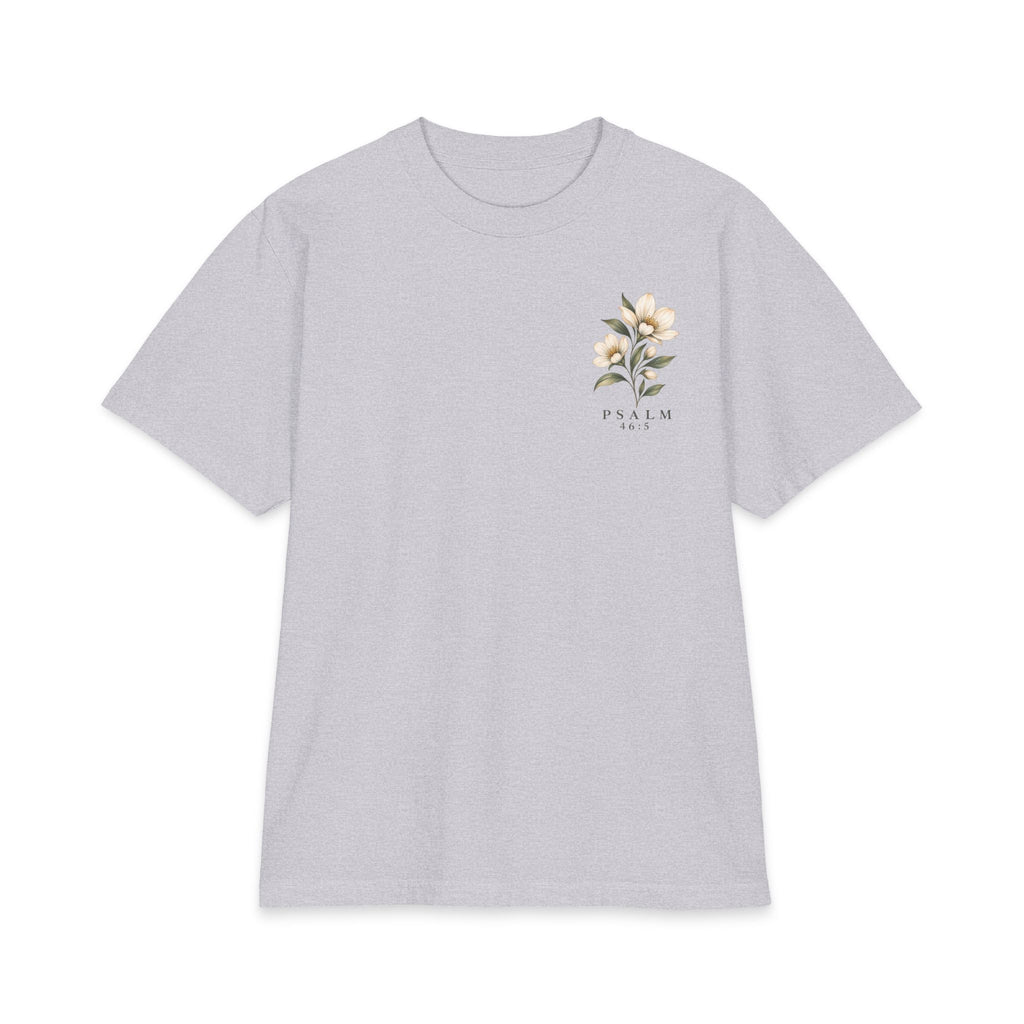 God Is Within Her Shirt | Psalm 46:5 Botanical Oversized Christian Tee
