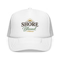 Shore Blessed™ Coastal Faith Trucker Hat | Women's Boutique Snapback | Faith & Sunshine Collection