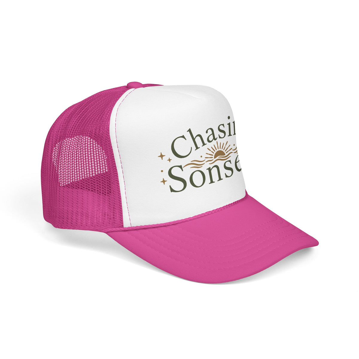Chasing Sonsets™ Coastal Christian Trucker Hat | Women's Boutique Faith Snapback | Beach Lifestyle Hat | Still Blessed Co.