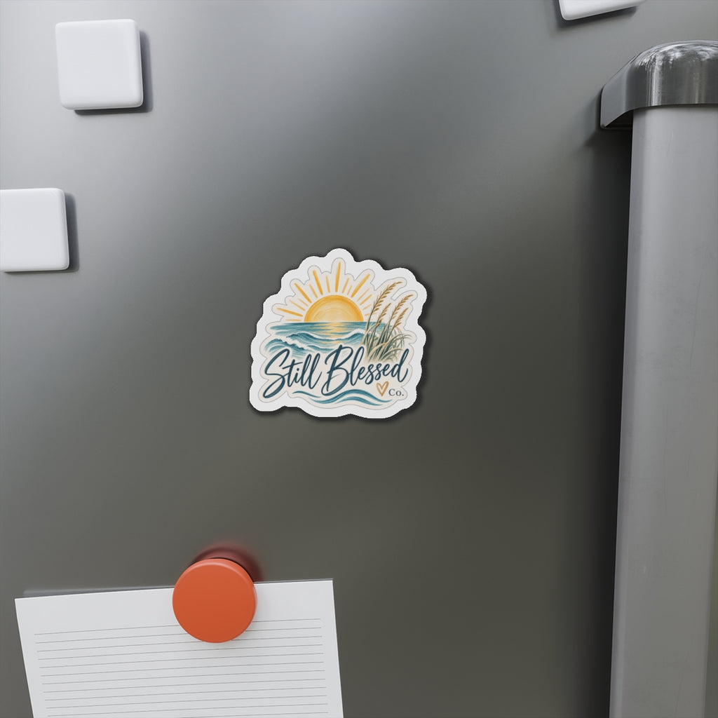 Die-Cut Magnet — "Still Blessed" Beach Sunset Magnet