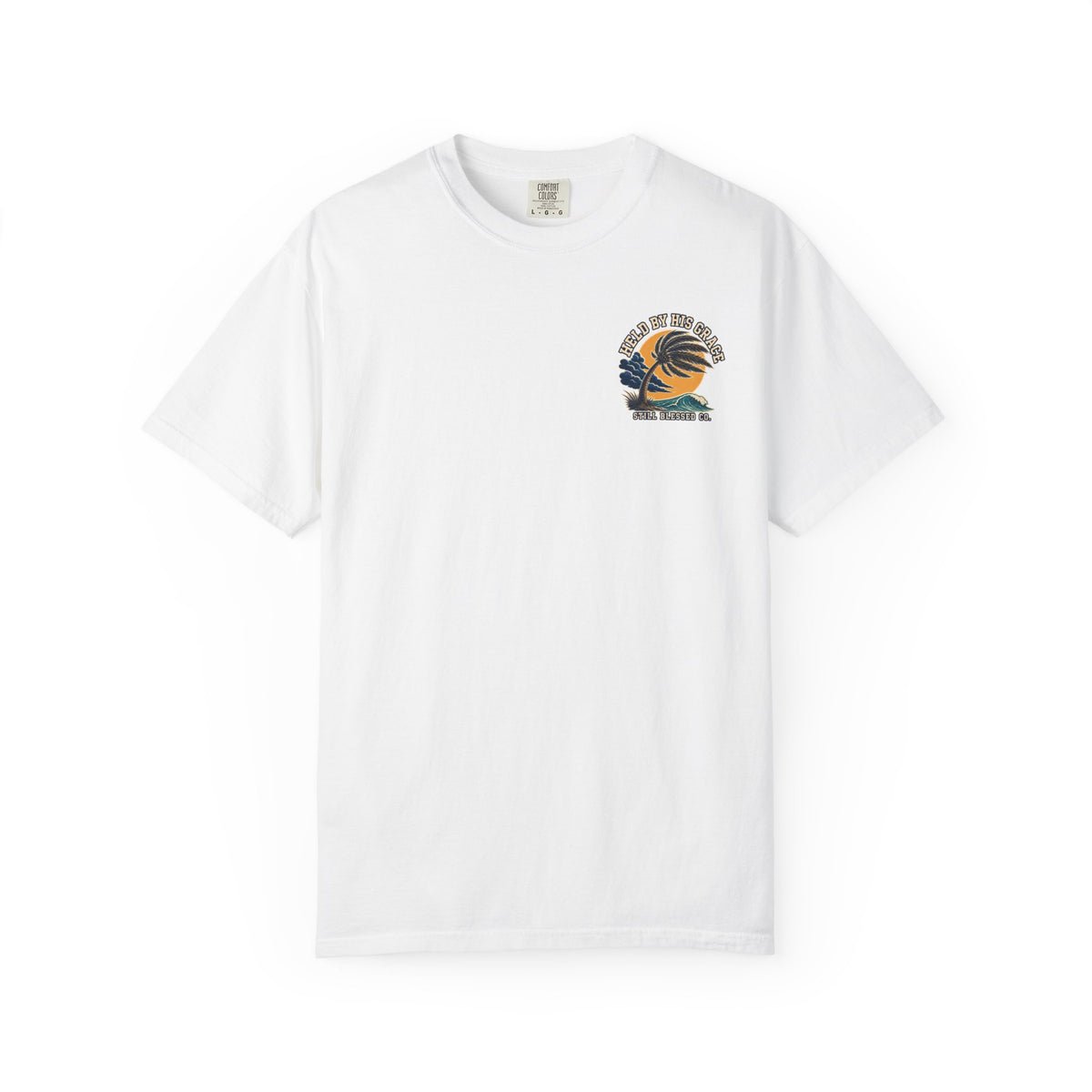 Bent by the Storm, Held by His Grace Comfort Colors® Tee | Coastal Christian Shirt | Women’s Faith Graphic T-Shirt