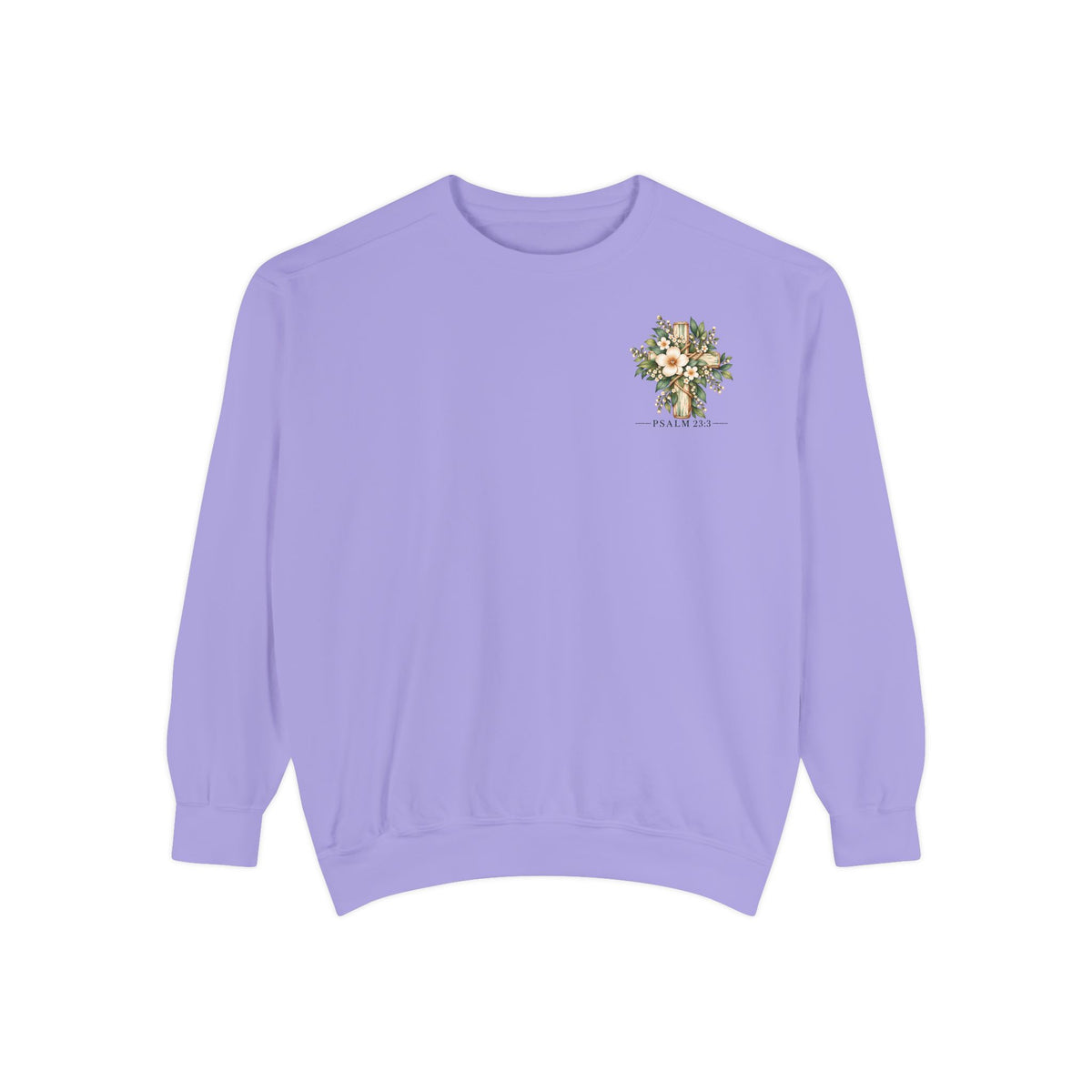 He Restores My Soul Sweatshirt | Psalm 23:3 Christian Crewneck | Botanical Faith Sweatshirt | Christian Gift for Women