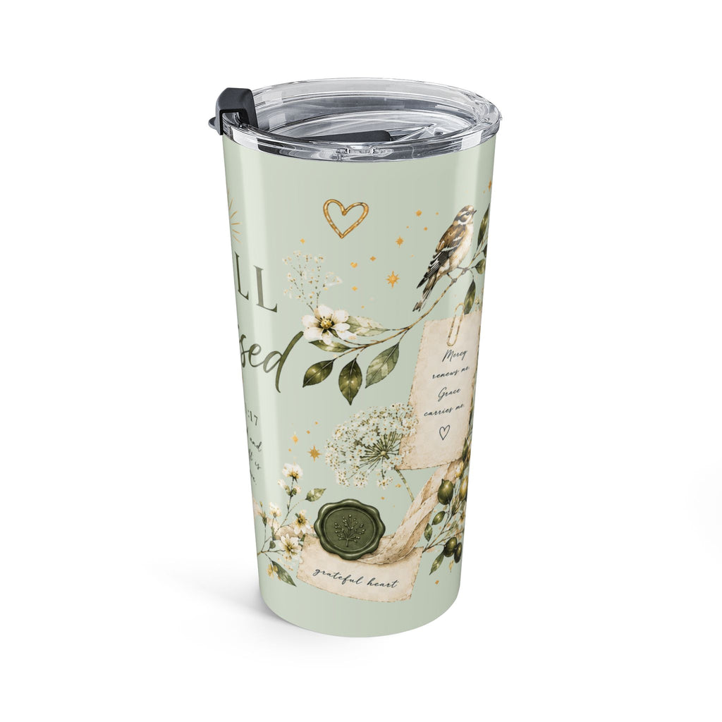 Still Blessed™ Botanical Scripture Tumbler | James 1:17 | 20 oz Faith-Inspired Insulated Travel Cup