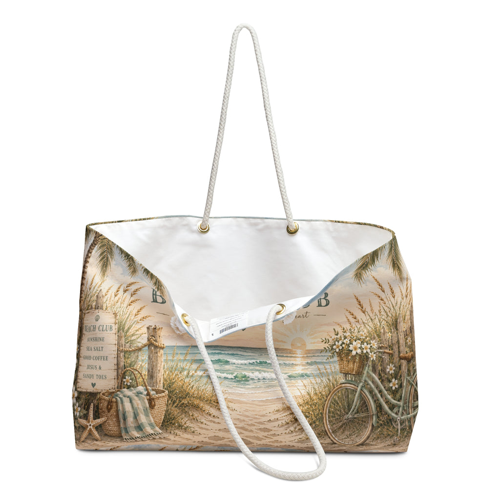 Beach Club™ Weekender Bag | Luxury Coastal Beach Tote | Oversized Travel Bag | Coastal Christian Weekender | Still Blessed Co.