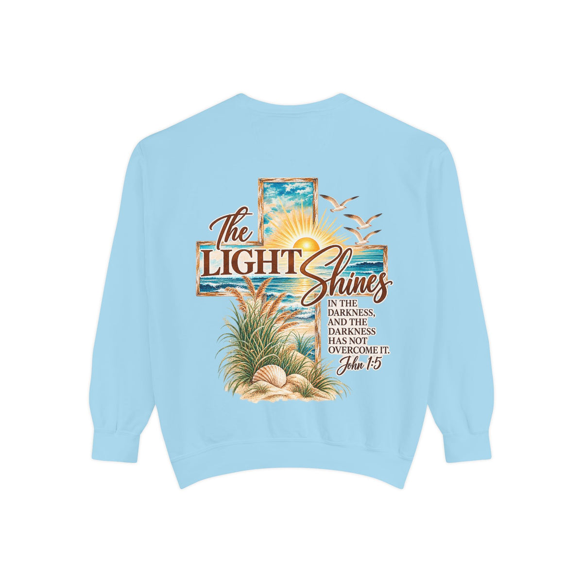 The Light Shines | John 1:5 Coastal Christian Crewneck