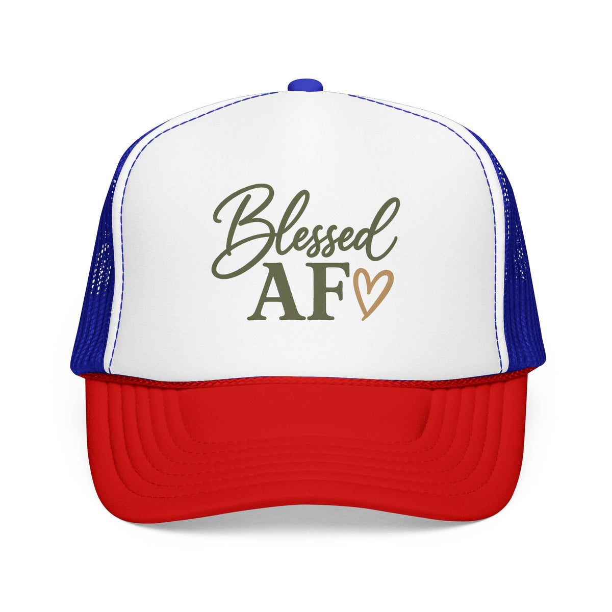 Blessed AF™ Women's Trucker Hat | Boutique Christian Snapback | Coastal Faith Hat | Still Blessed Co.  AF = Abundantly Favored ✨