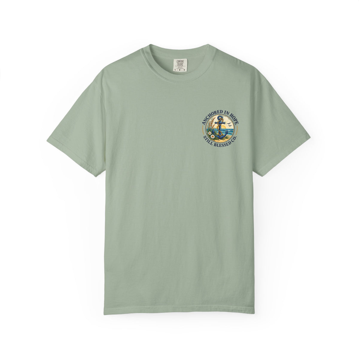 Anchored in Hope Faith Shirt | Hebrews 6:19 Christian Coastal Graphic Tee | Faith-Based Comfort Colors T-Shirt