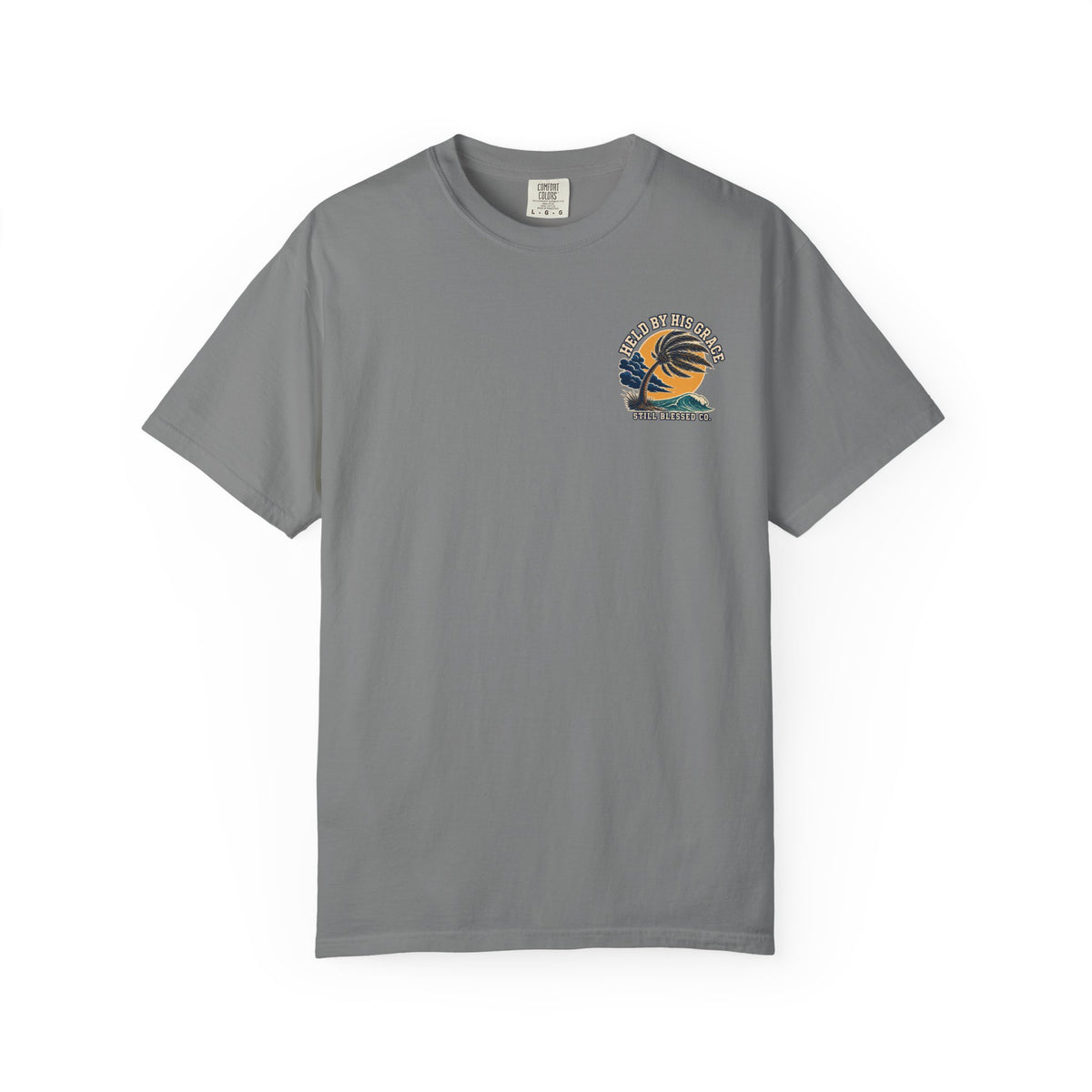 Bent by the Storm, Held by His Grace Comfort Colors® Tee | Coastal Christian Shirt | Women’s Faith Graphic T-Shirt