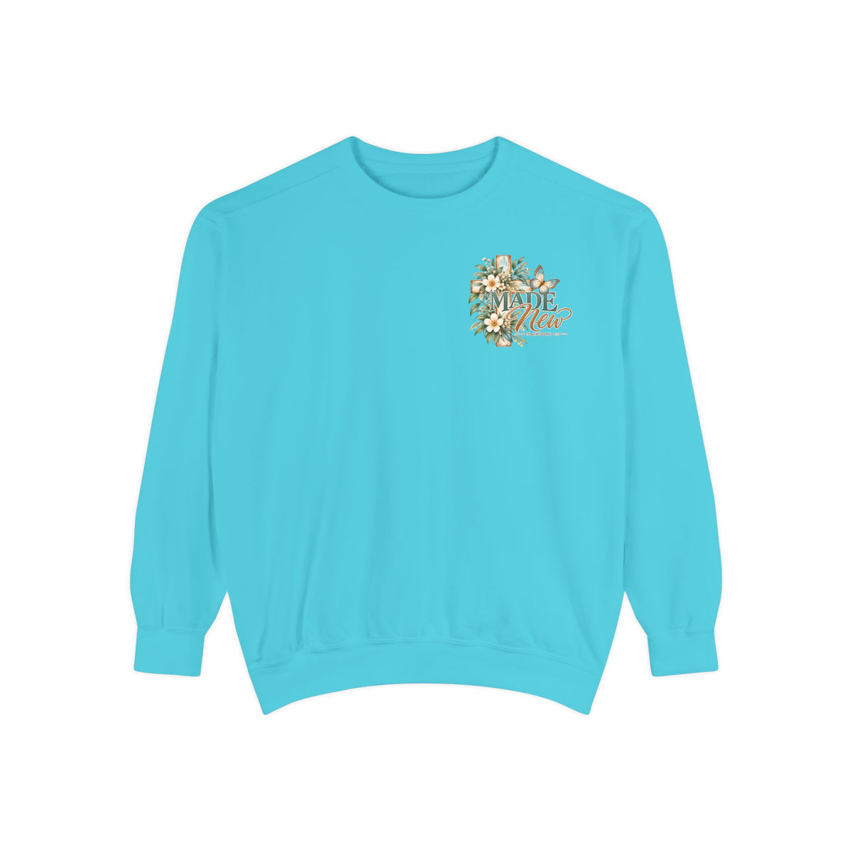 Made New | 2 Corinthians 5:17 Botanical Christian Crewneck