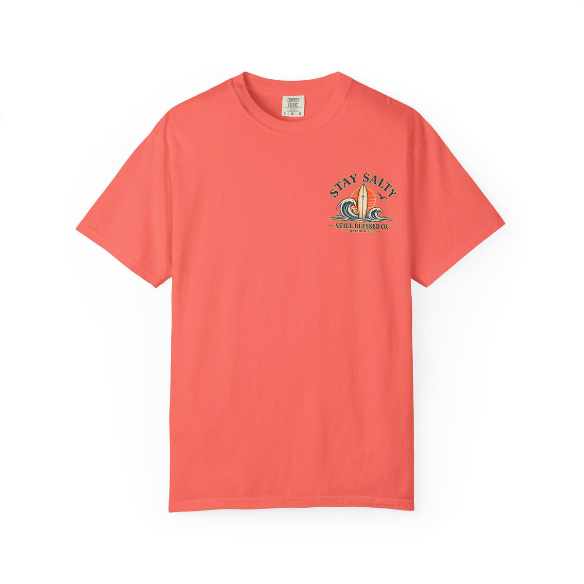 Stay Salty Comfort Colors® T-Shirt | Coastal Christian Beach Tee | Matthew 5:13–16 | Faith-Based Summer Shirt | Still Blessed Co.