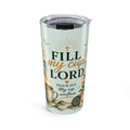 Fill My Cup, Lord™ Coastal Scripture Tumbler | Psalm 23:5 | 20 oz Insulated Travel Cup