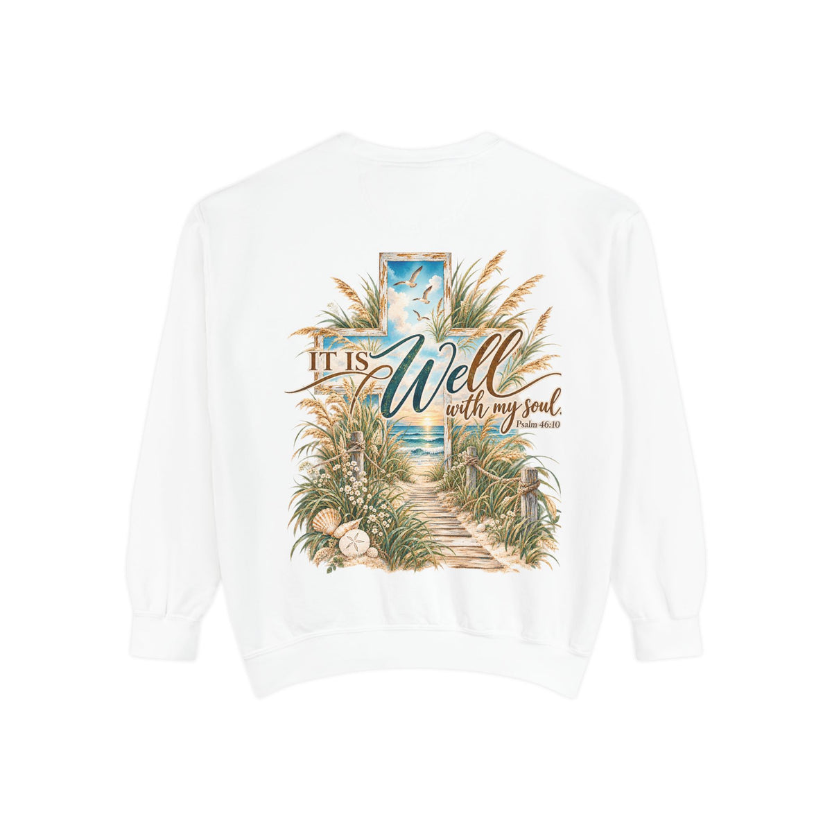 It Is Well | Psalm 46:10 Coastal Christian Crewneck