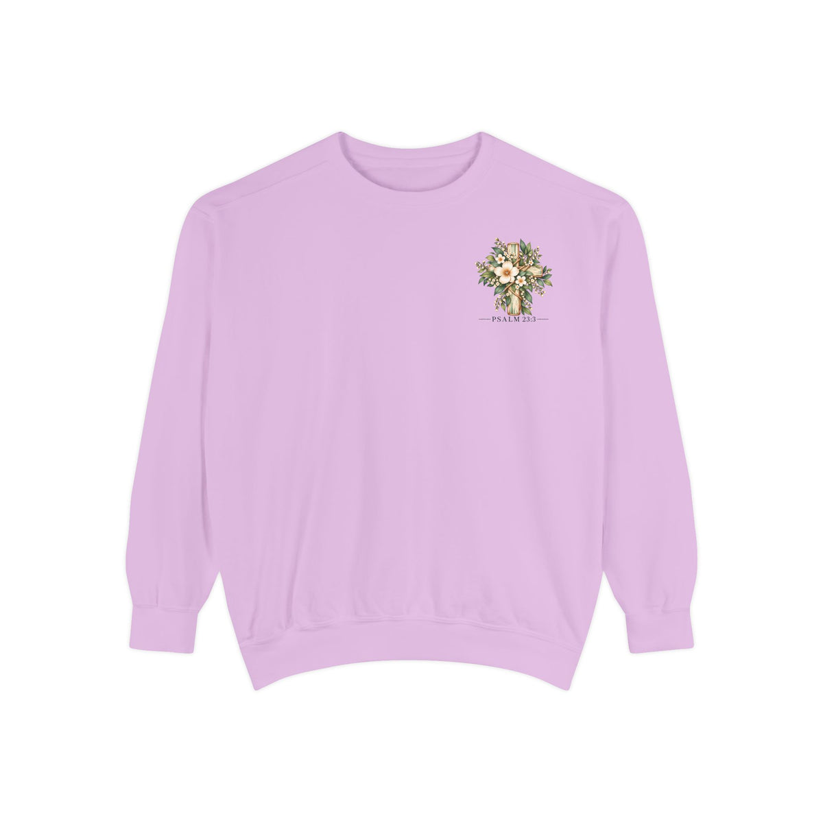He Restores My Soul Sweatshirt | Psalm 23:3 Christian Crewneck | Botanical Faith Sweatshirt | Christian Gift for Women
