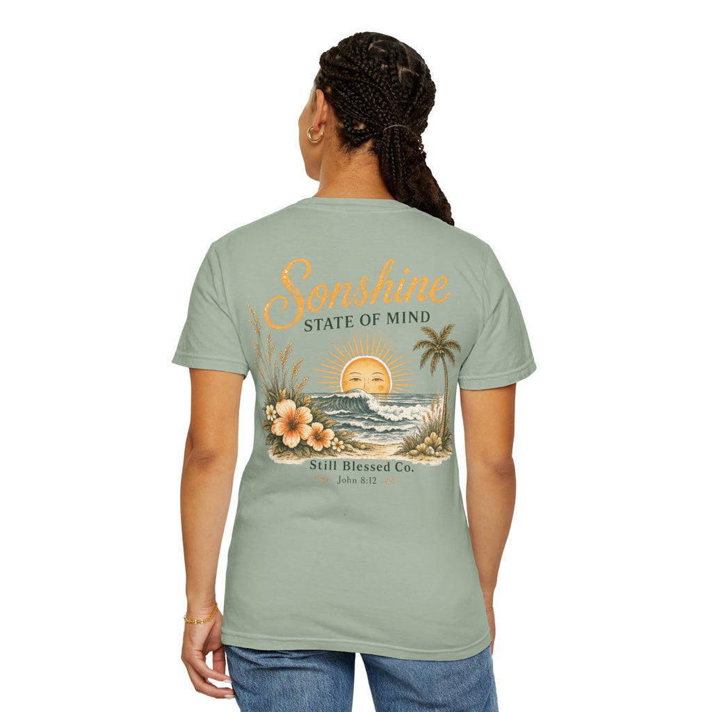 Sonshine State of Mind Comfort Colors® Tee | Coastal Christian Graphic Shirt | John 8:12 | Still Blessed Co.