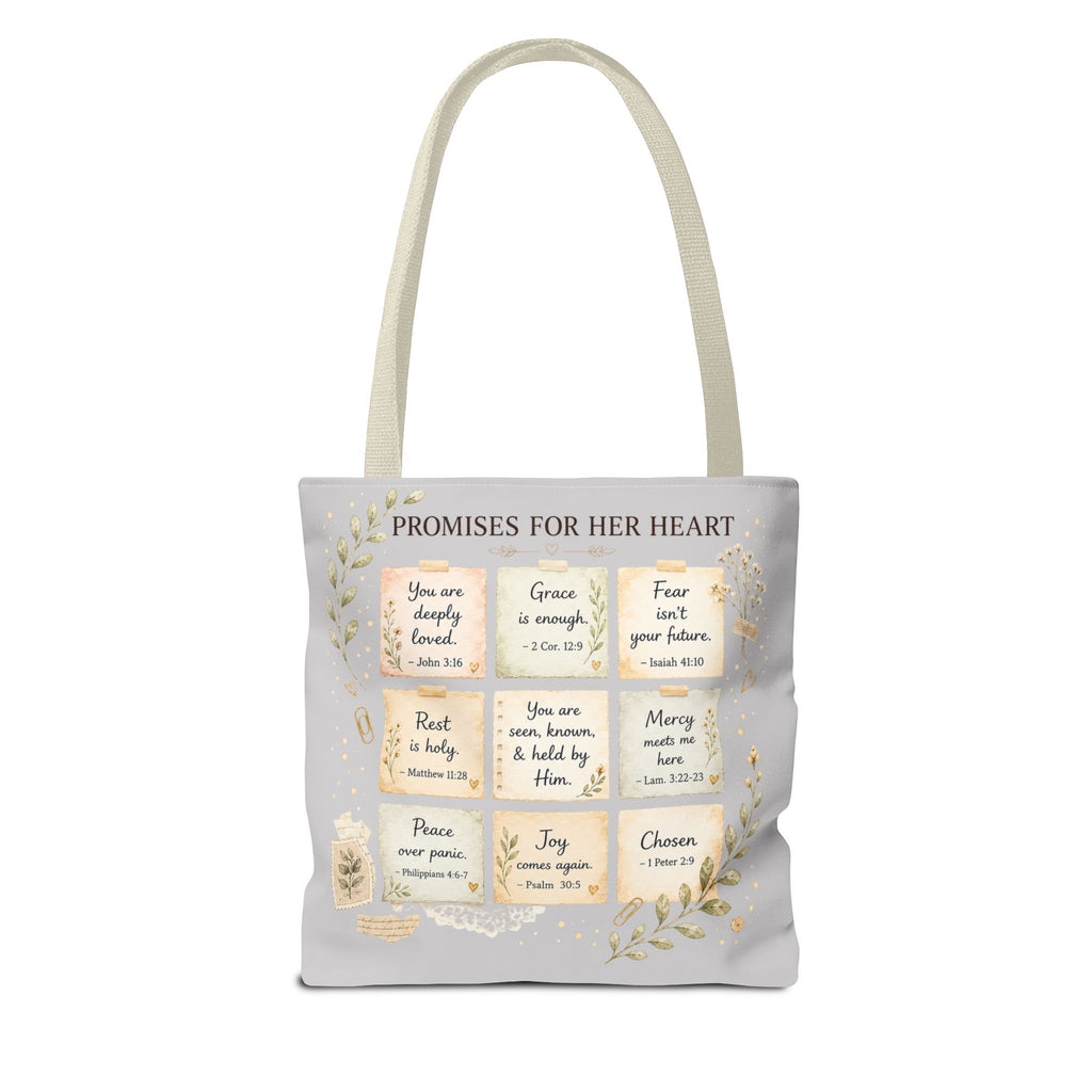 His Faithfulness Never Fails™ Double-Sided Christian Tote Bag | Scripture Promise Canvas Tote | Bible Study Bag | Faith Gift for Women