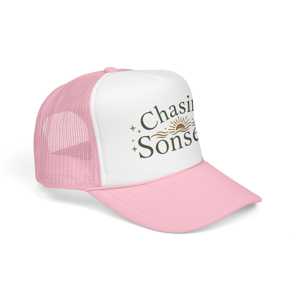 Chasing Sonsets™ Coastal Christian Trucker Hat | Women's Boutique Faith Snapback | Beach Lifestyle Hat | Still Blessed Co.