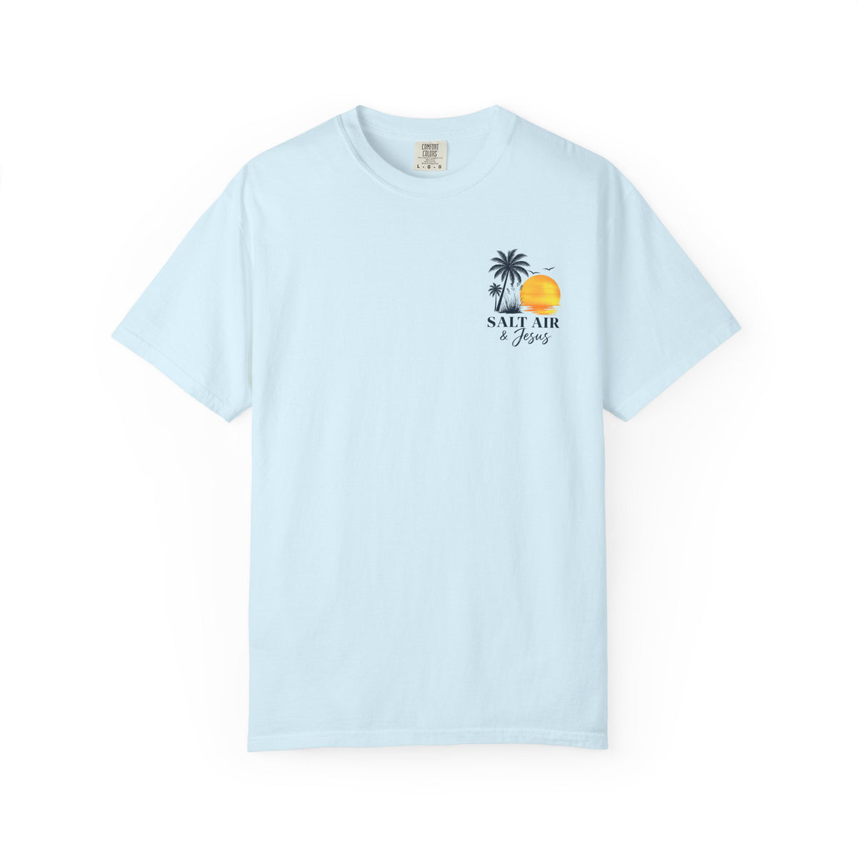 Salt Air & Jesus™ Coastal Faith Comfort Colors Tee | Christian Beach Shirt | Salty Hair Steady Faith Graphic Tee