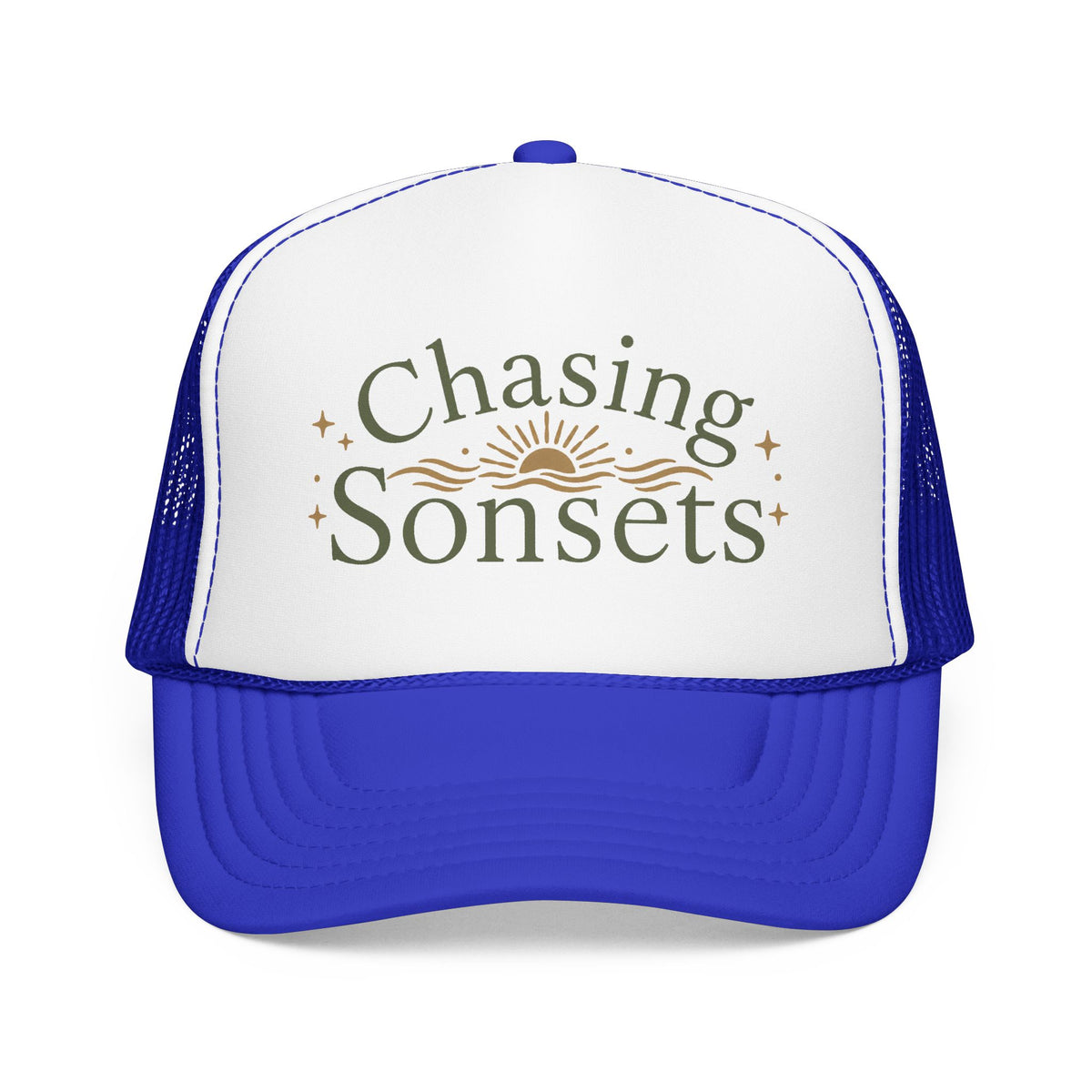 Chasing Sonsets™ Coastal Christian Trucker Hat | Women's Boutique Faith Snapback | Beach Lifestyle Hat | Still Blessed Co.