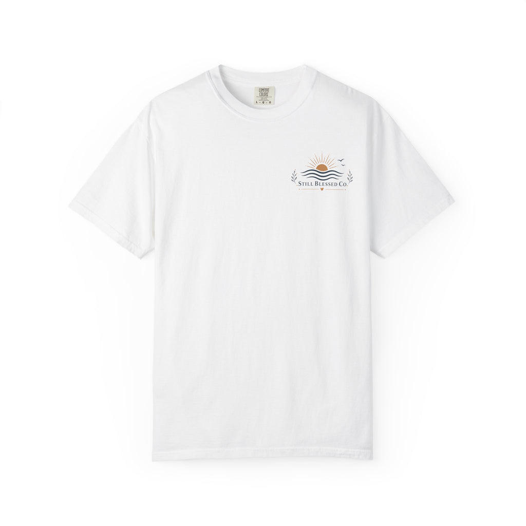 The Waves and Wind Still Know His Name | Coastal Christian Comfort Colors Tee | Matthew 8:27