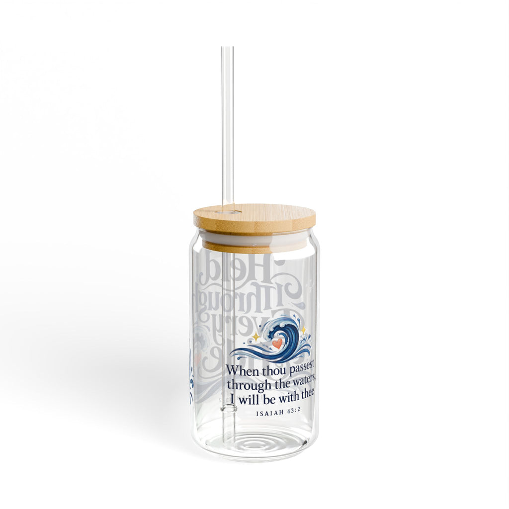 Held Through Every Tide | Coastal Faith Glass Sipper · 16 oz