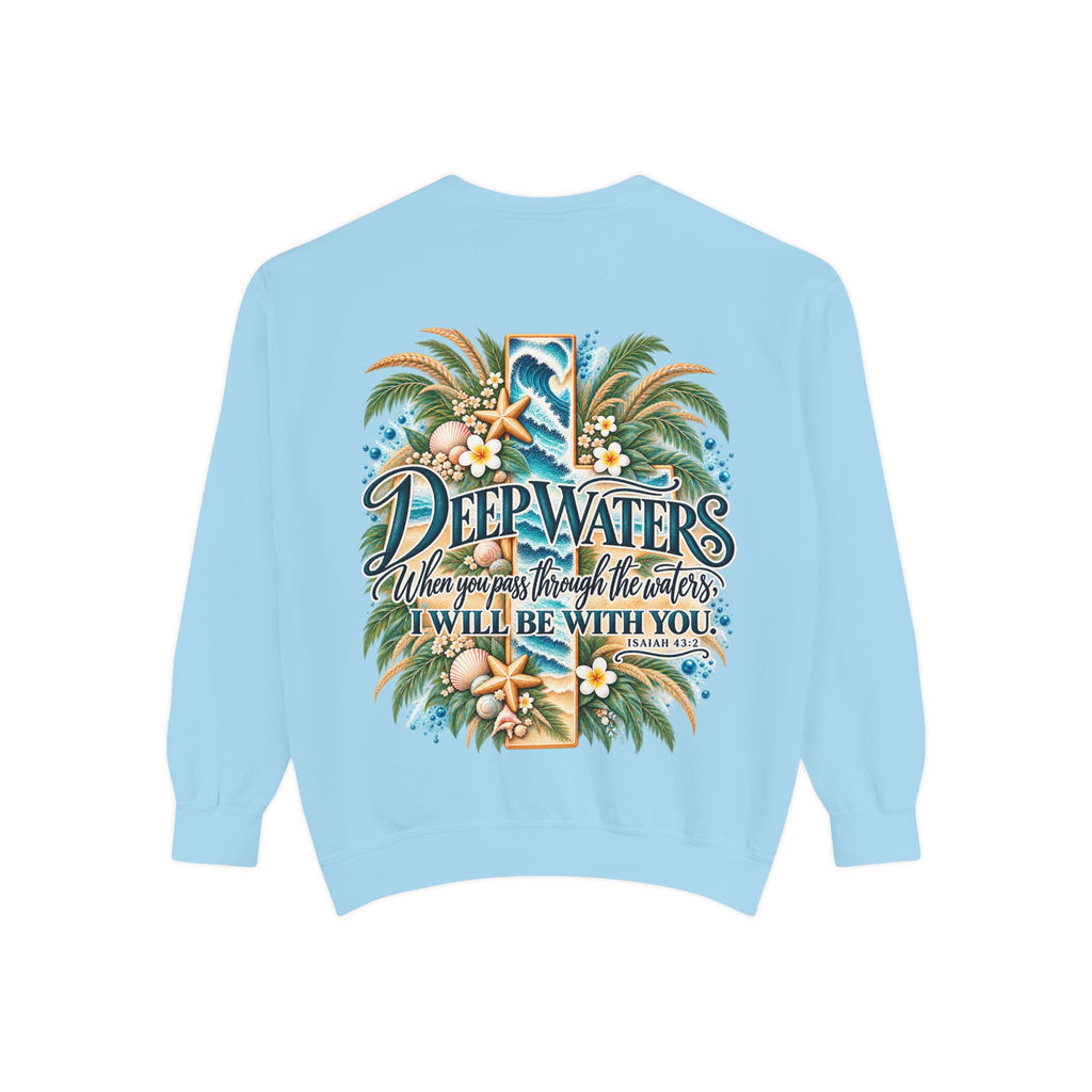 Deep Waters | Isaiah 43:2 Coastal Faith Crewneck