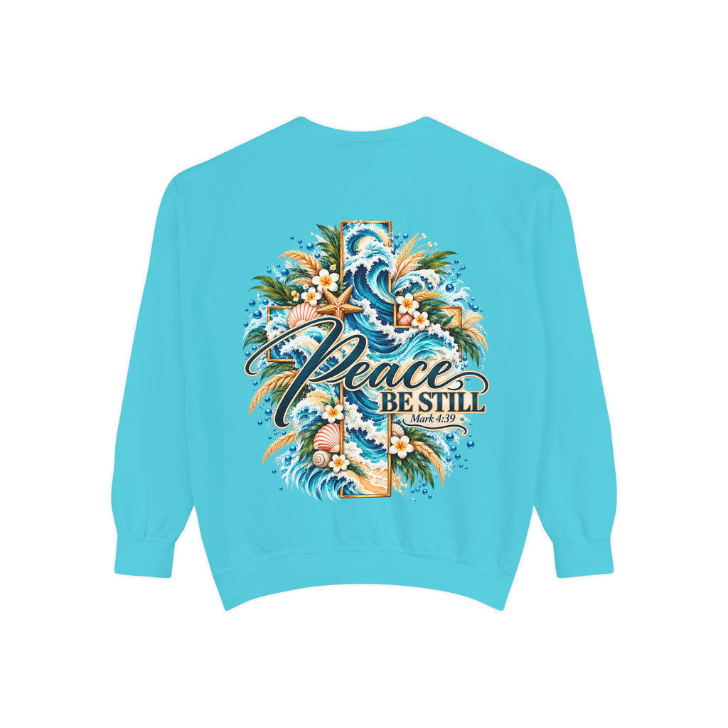 Peace, Be Still | Mark 4:39 Coastal Christian Crewneck