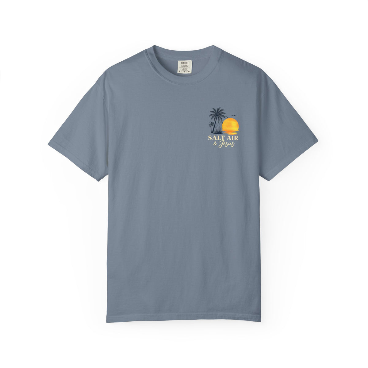 Salt Air & Jesus™ Coastal Faith Comfort Colors Tee | Christian Beach Shirt | Salty Hair Steady Faith Graphic Tee