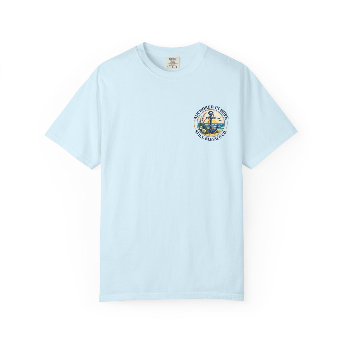 Anchored in Hope Faith Shirt | Hebrews 6:19 Christian Coastal Graphic Tee | Faith-Based Comfort Colors T-Shirt
