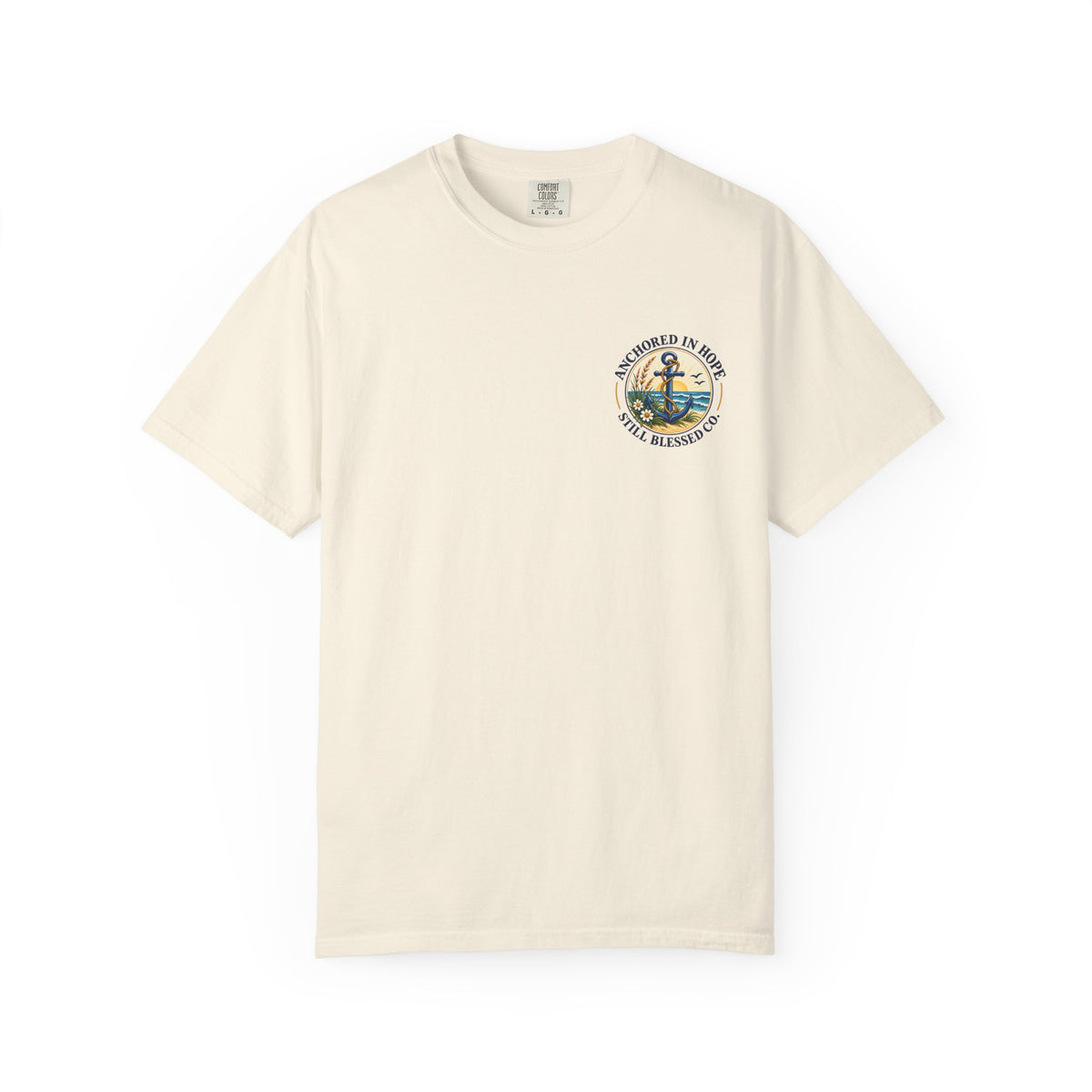 Anchored in Hope Faith Shirt | Hebrews 6:19 Christian Coastal Graphic Tee | Faith-Based Comfort Colors T-Shirt