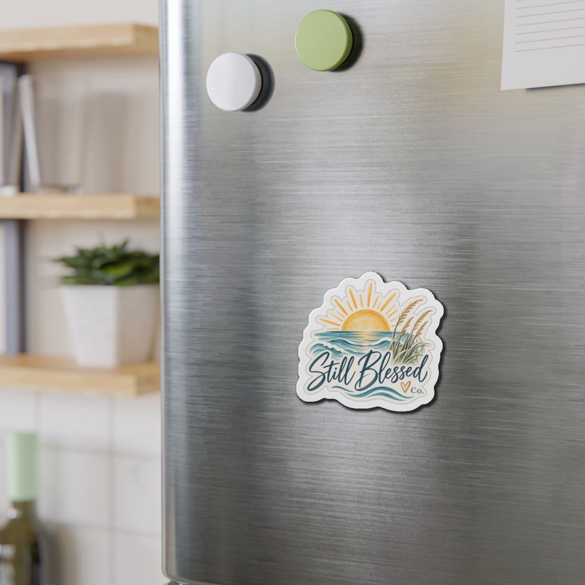 Die-Cut Magnet — "Still Blessed" Beach Sunset Magnet