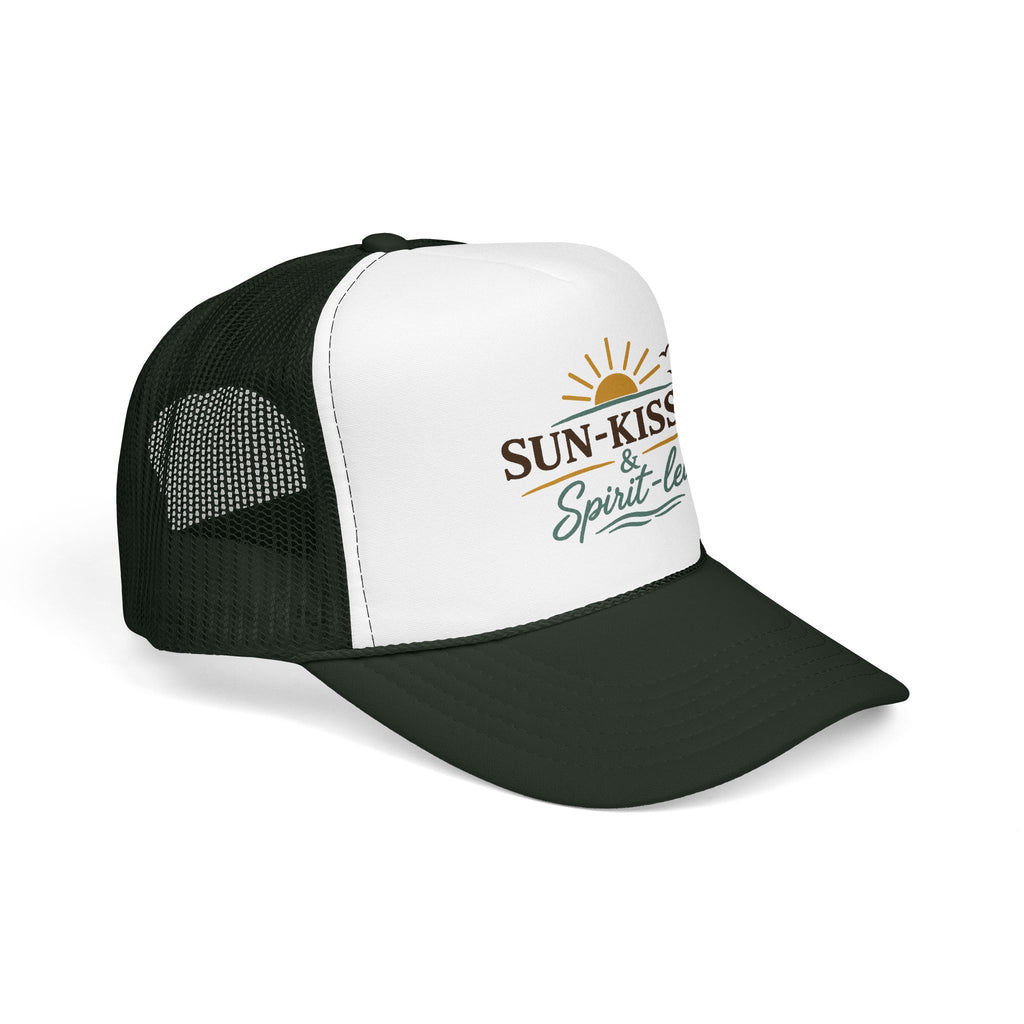 Sun-Kissed & Spirit-Led™ Coastal Christian Trucker Hat | Boutique Faith Snapback | Women's Beach Hat | Still Blessed Co.