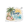 Choose Joy Beach Magnet — Inspirational Faith Shells & Palm Tree Die-Cut Refrigerator Magnet