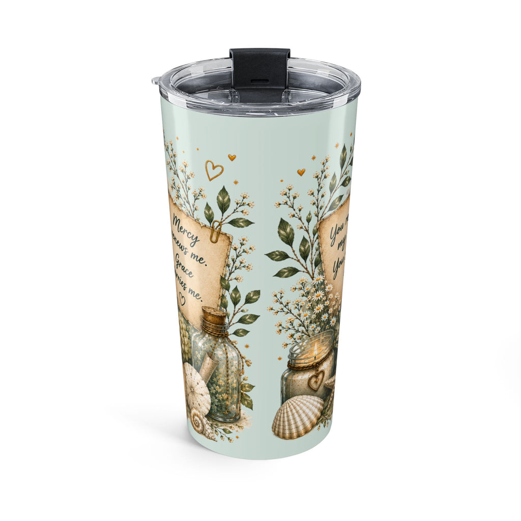 Fill My Cup, Lord™ Coastal Scripture Tumbler | Psalm 23:5 | 20 oz Insulated Travel Cup