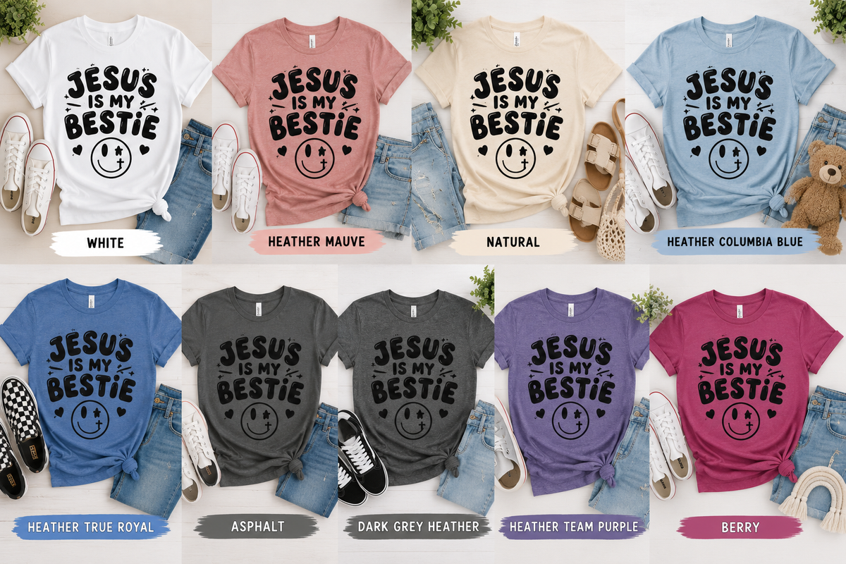Jesus Is My Bestie Kids Tee | Christian Youth Shirt | Faith-Based Toddler & Youth Graphic Tee | Still Blessed Kids