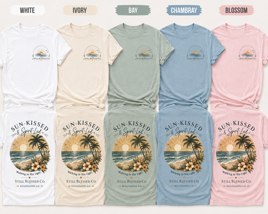 Sun-Kissed & Spirit-Led | Christian Coastal Comfort Colors® T-Shirt