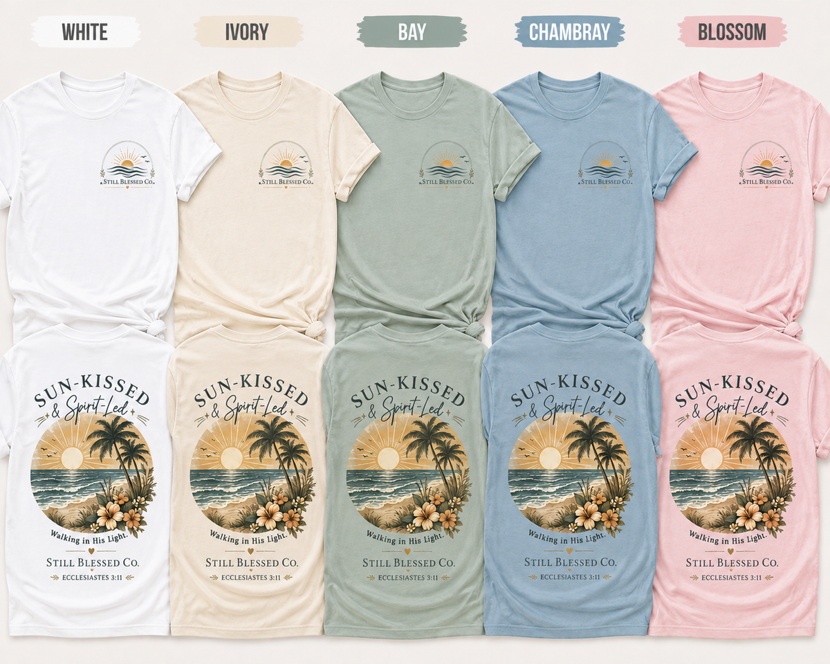 Sun-Kissed & Spirit-Led | Christian Coastal Comfort Colors® T-Shirt