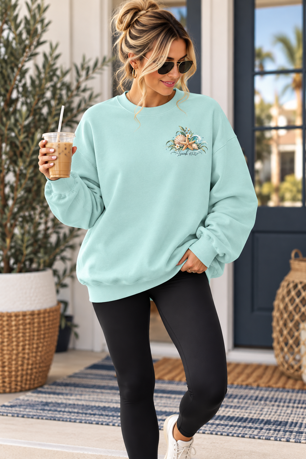 Deep Waters | Isaiah 43:2 Coastal Faith Crewneck