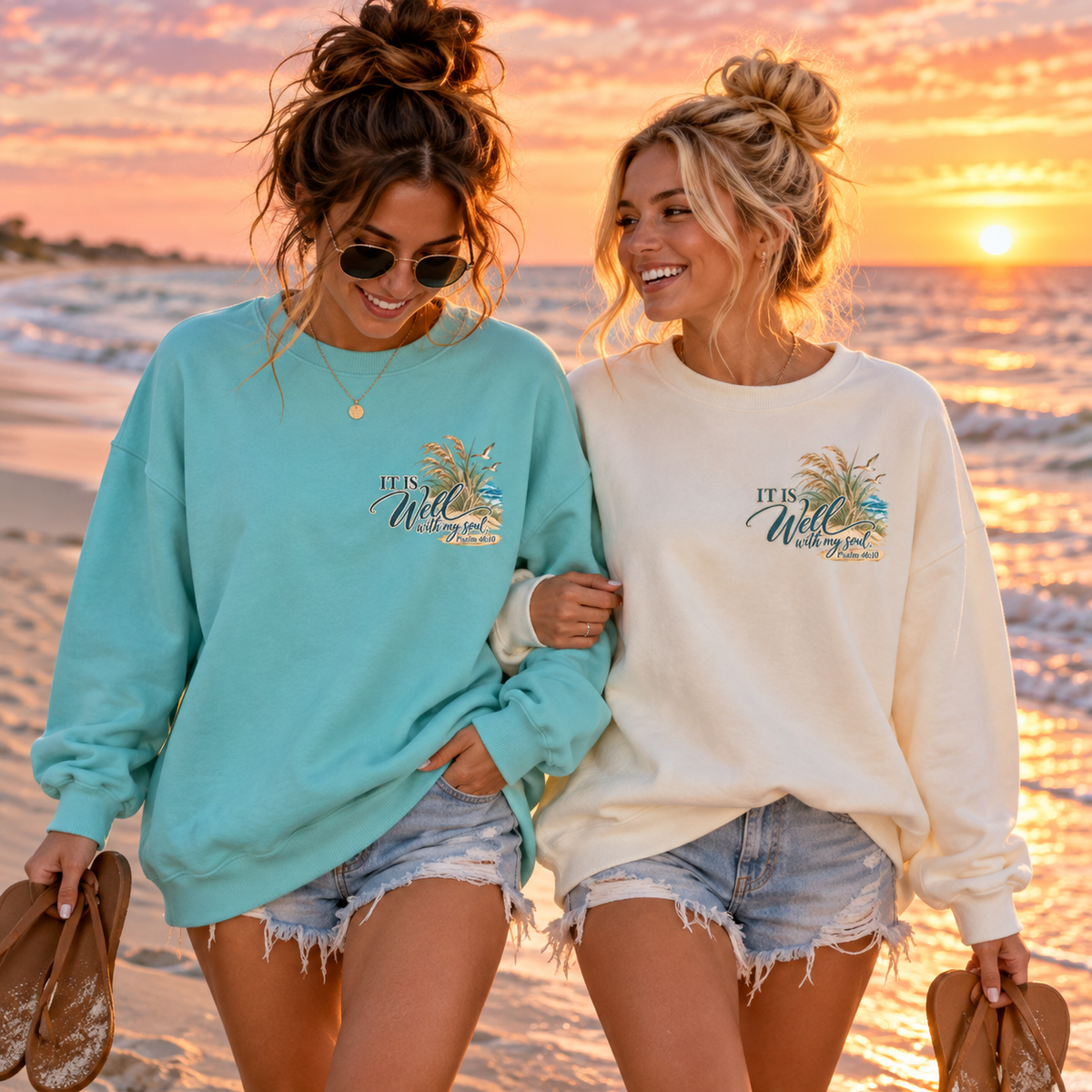 It Is Well | Psalm 46:10 Coastal Christian Crewneck