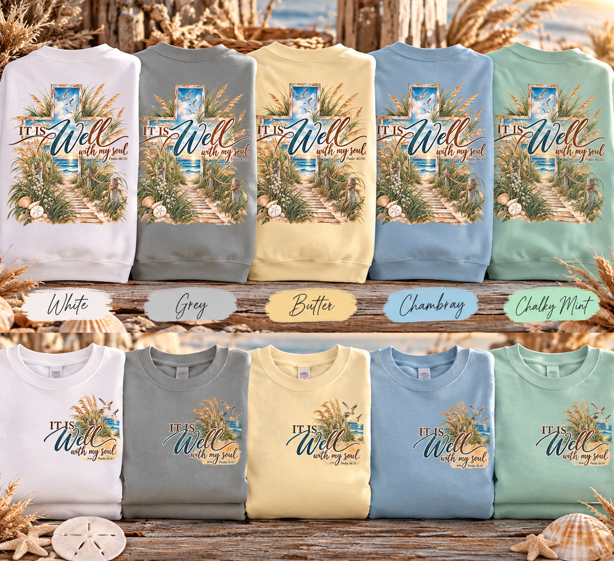 It Is Well | Psalm 46:10 Coastal Christian Crewneck