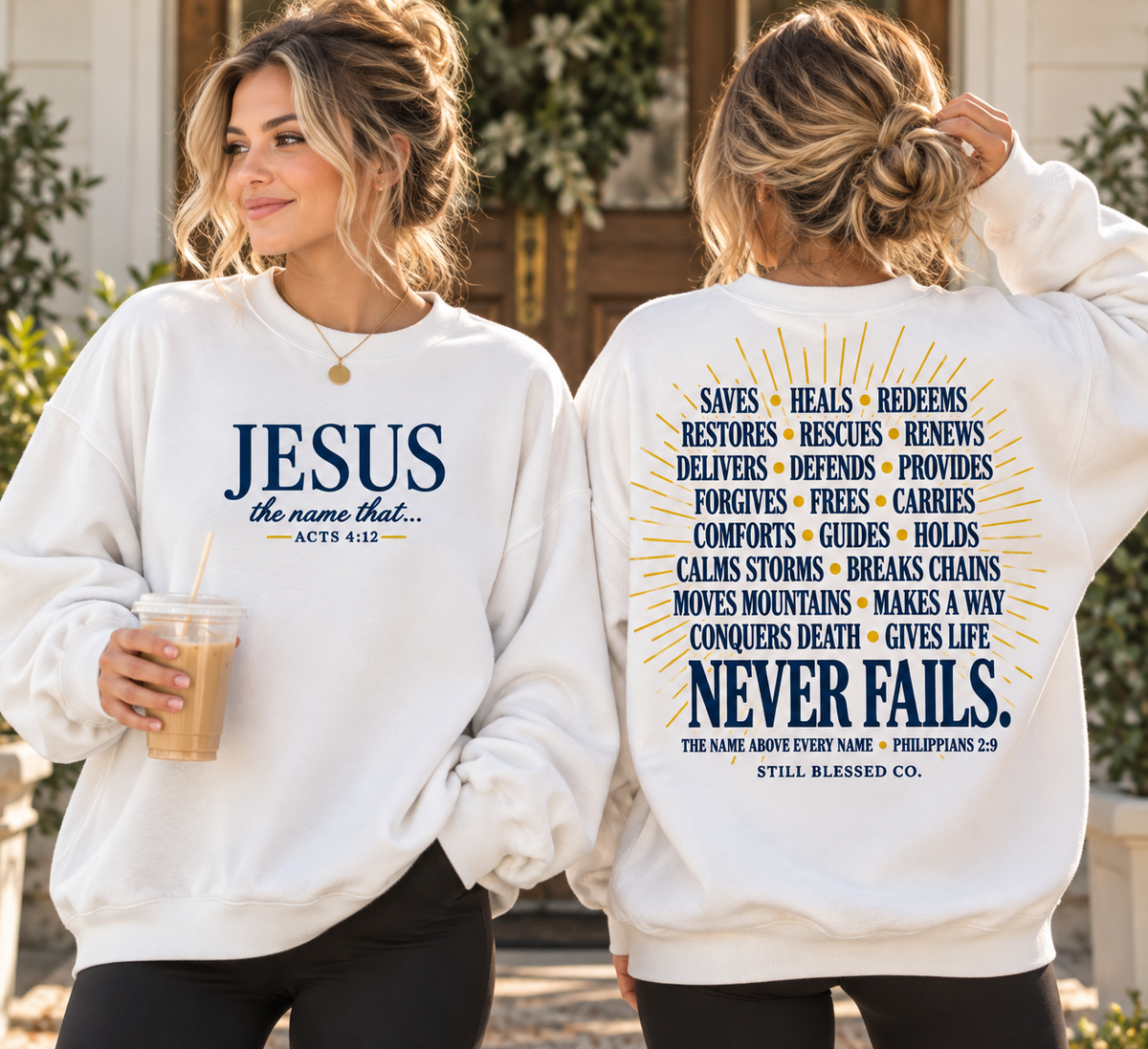Jesus—the Name That Never Fails Comfort Colors Crewneck Sweatshirt