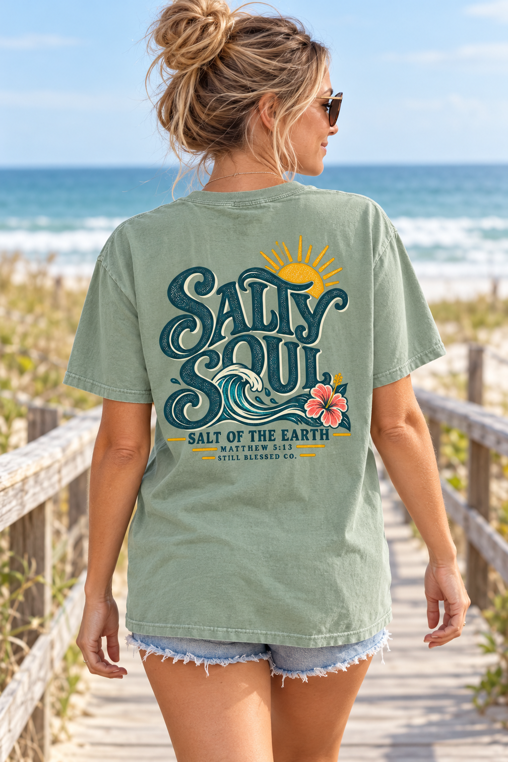 Salty Soul Coastal Faith Tee | Comfort Colors