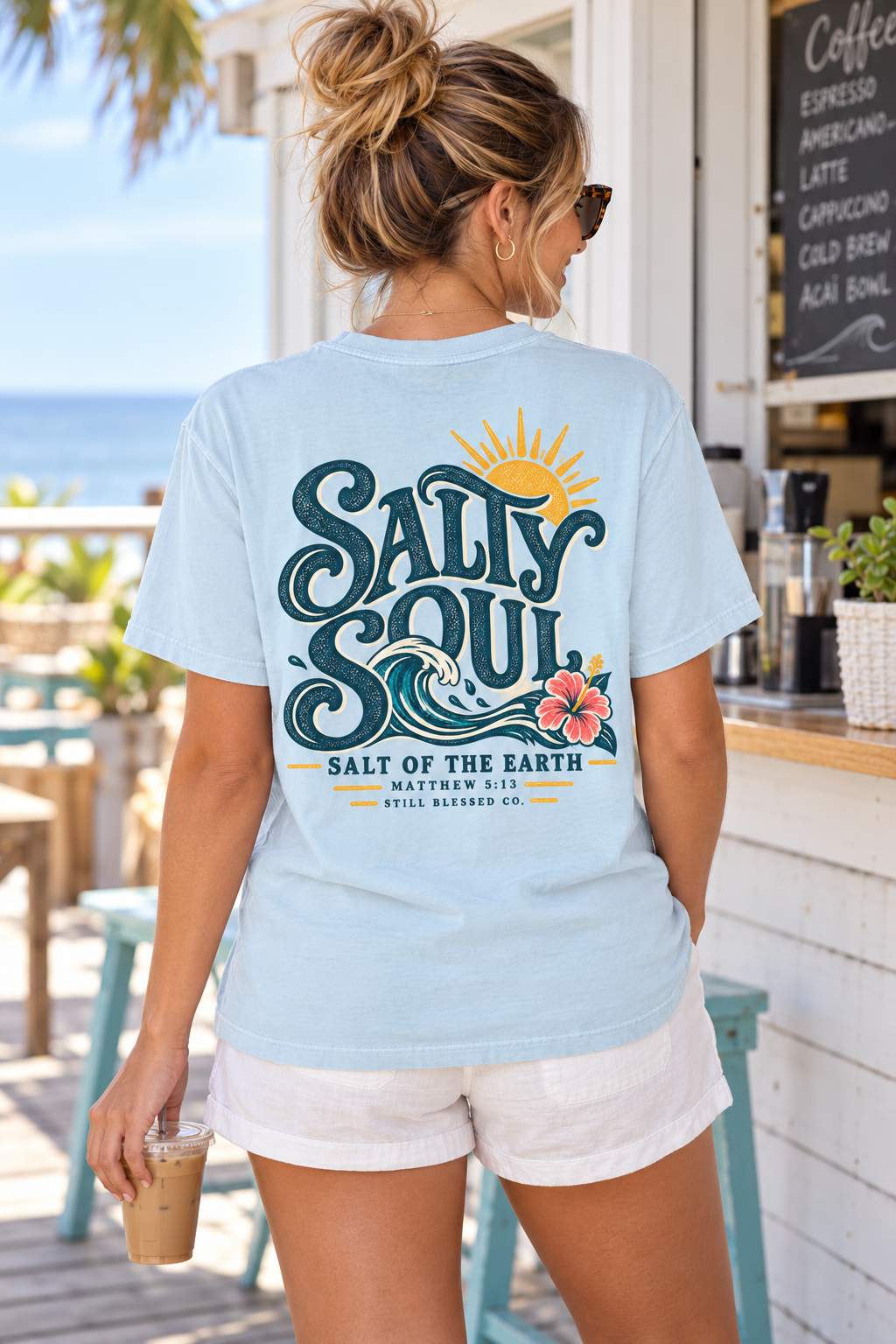 Salty Soul Coastal Faith Tee | Comfort Colors