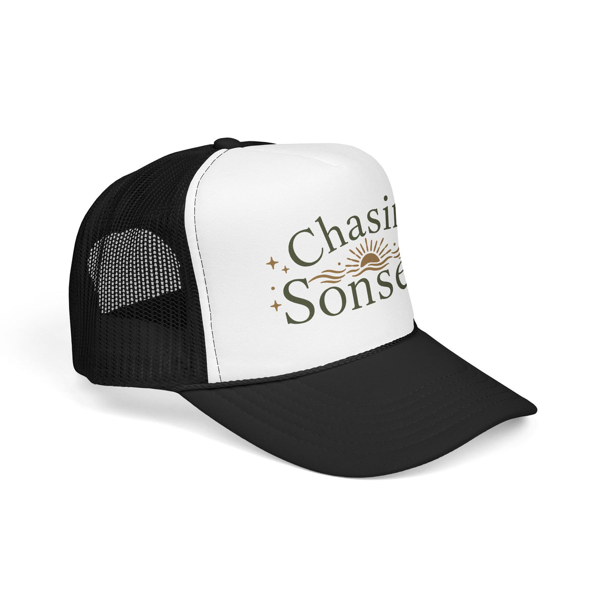 Chasing Sonsets™ Coastal Christian Trucker Hat | Women's Boutique Faith Snapback | Beach Lifestyle Hat | Still Blessed Co.