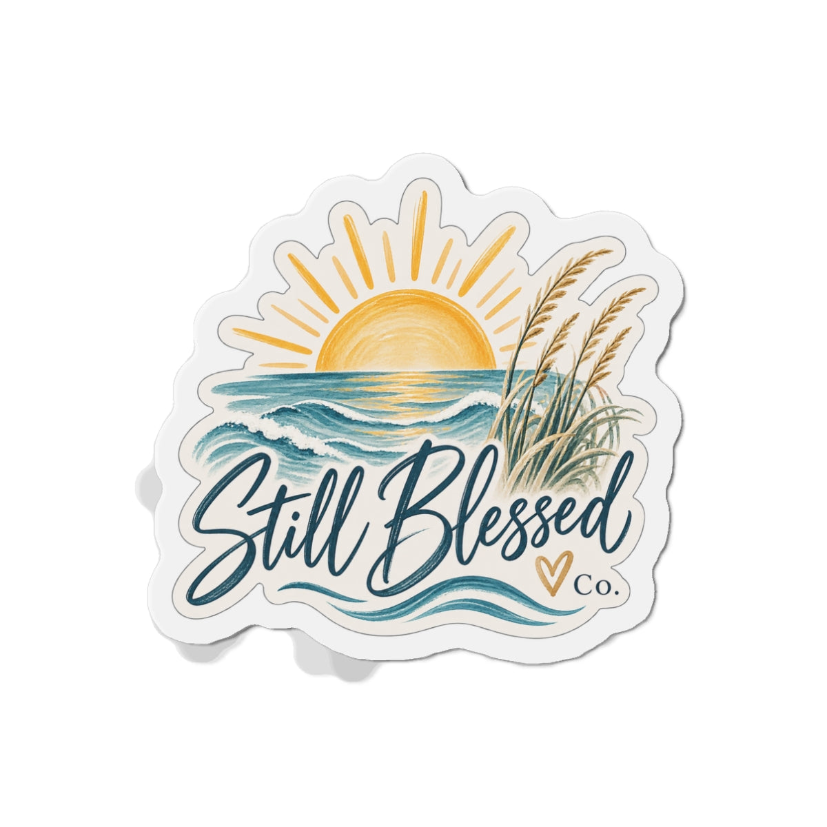 Die-Cut Magnet — "Still Blessed" Beach Sunset Magnet
