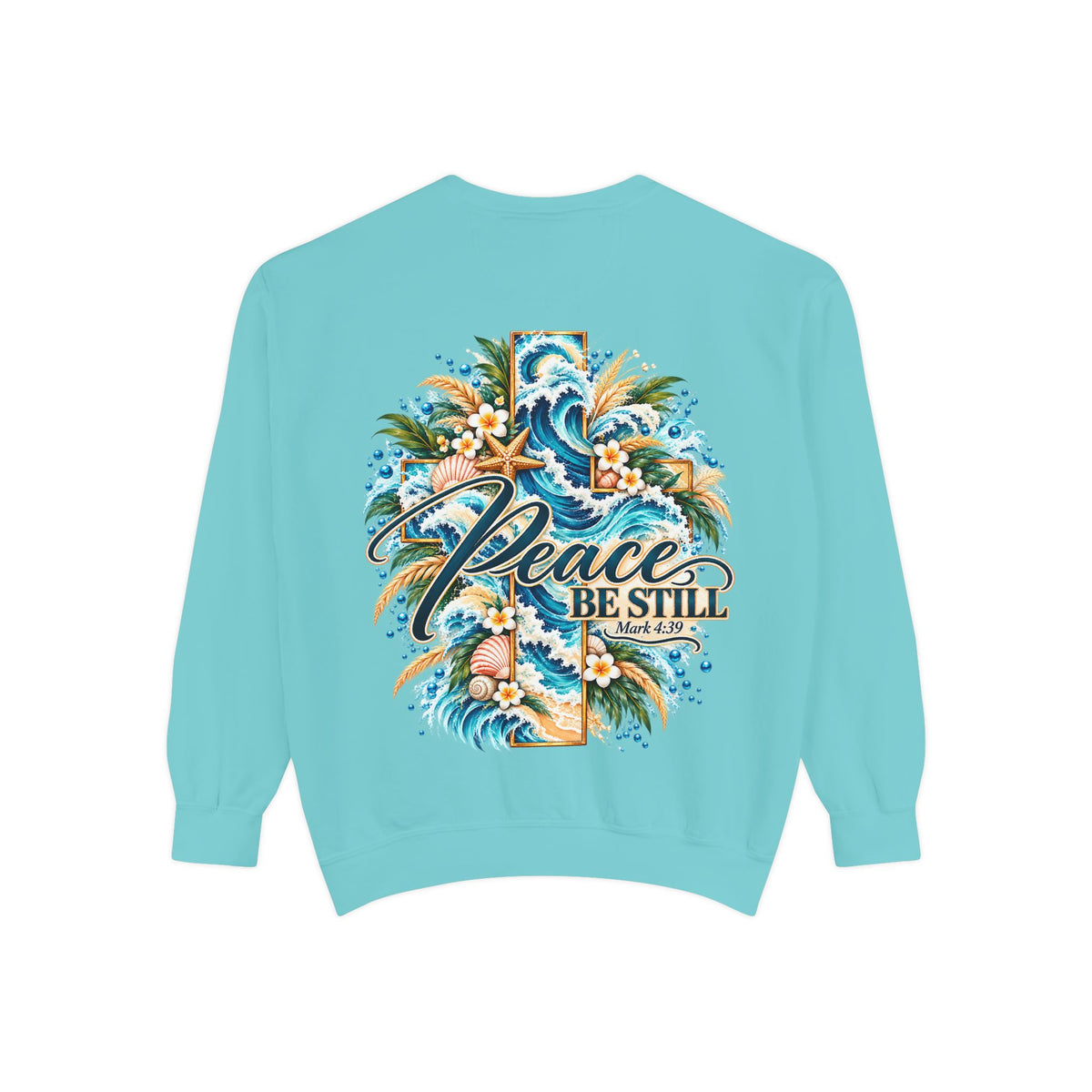 Peace, Be Still | Mark 4:39 Coastal Christian Crewneck