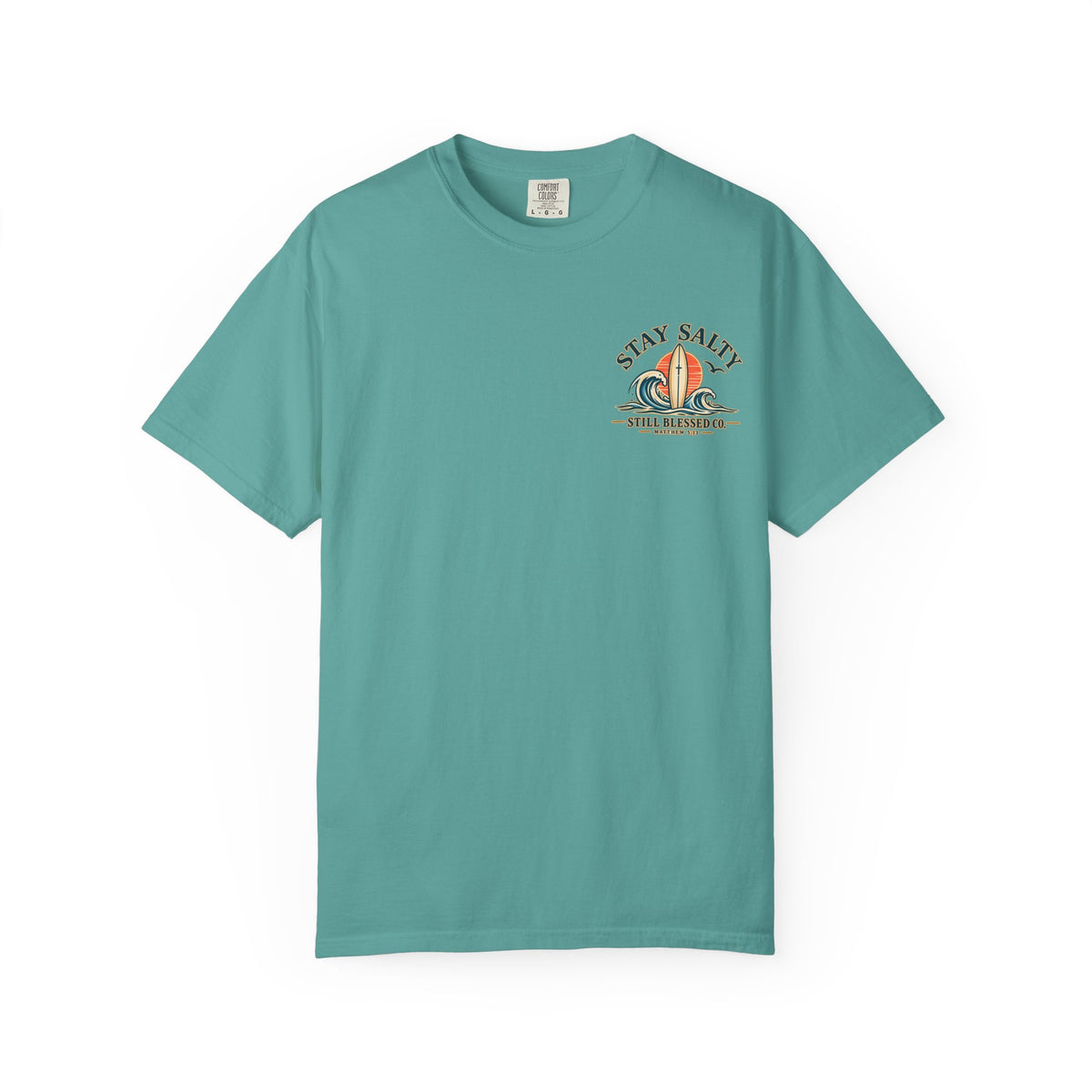 Stay Salty Comfort Colors® T-Shirt | Coastal Christian Beach Tee | Matthew 5:13–16 | Faith-Based Summer Shirt | Still Blessed Co.