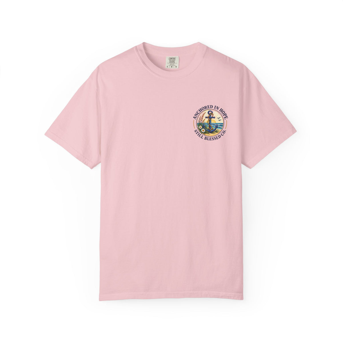 Anchored in Hope Faith Shirt | Hebrews 6:19 Christian Coastal Graphic Tee | Faith-Based Comfort Colors T-Shirt