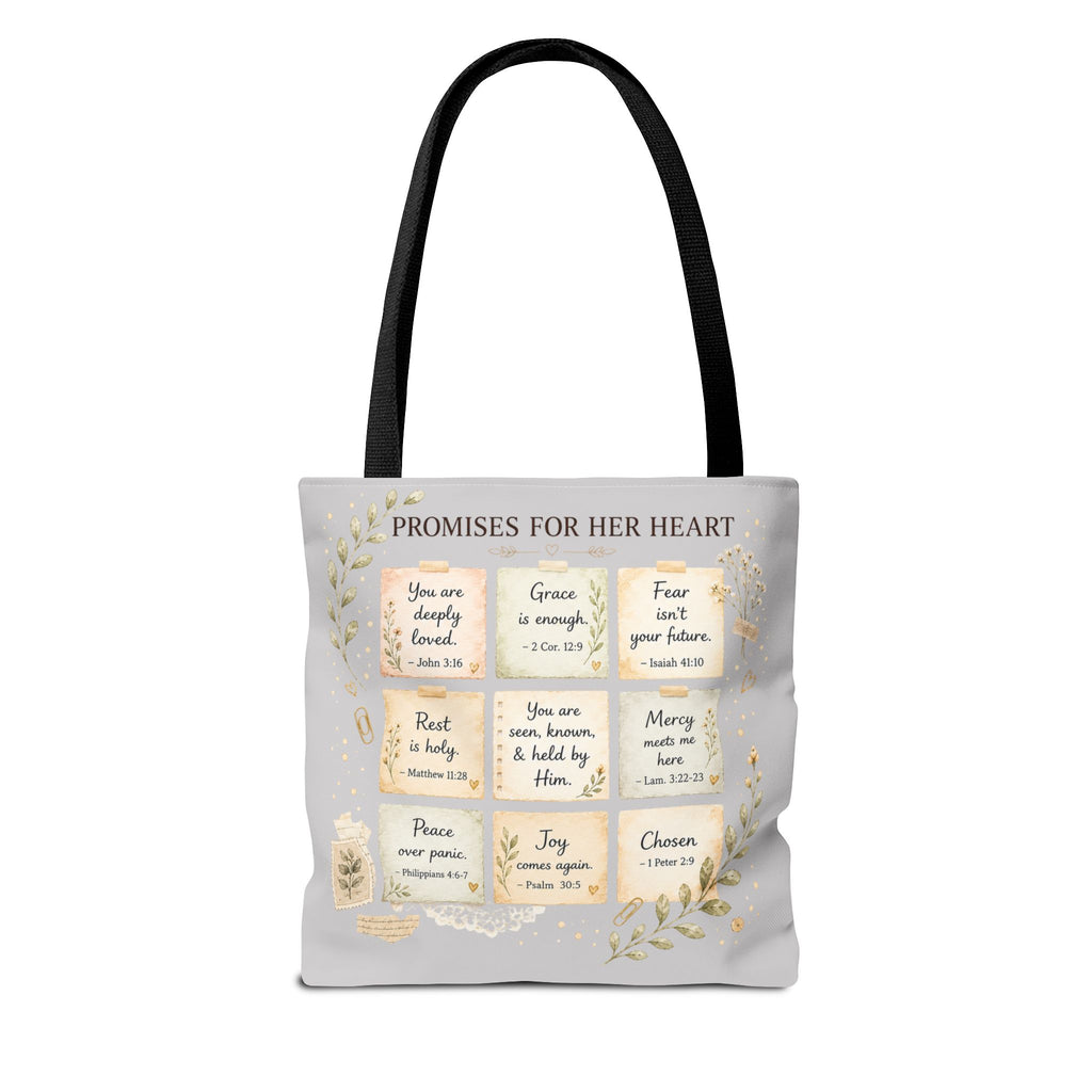His Faithfulness Never Fails™ Double-Sided Christian Tote Bag | Scripture Promise Canvas Tote | Bible Study Bag | Faith Gift for Women